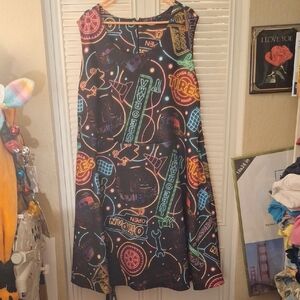 Disney Neon Graphic Midi Dress - Black and Multicolor